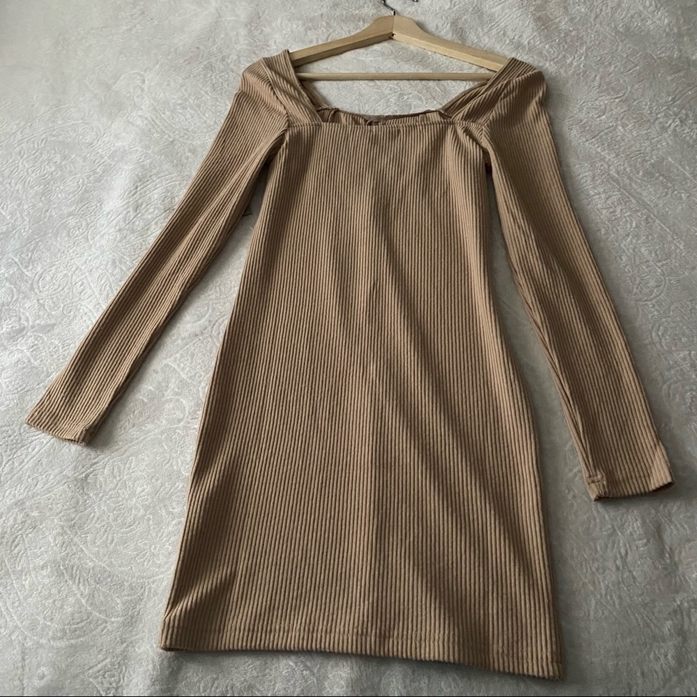 NWT Buckle J is for Justify Tan Ribbed Corset Dress - Picture 5 of 9